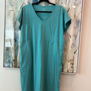 Universal Thread Teal V-Neck Midi Dress
